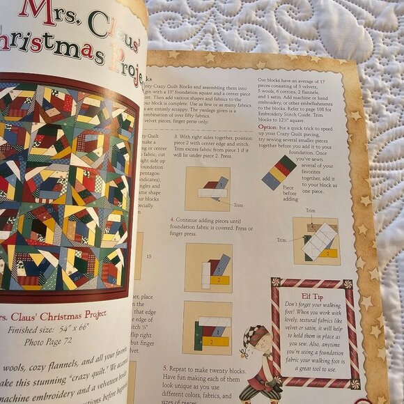 Debbie Mumm Quilts Santas Scrapbook Craft Book, 2001 Publication - Picture 5 of 7
